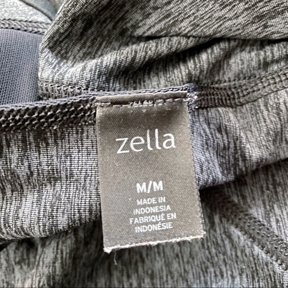 Zella Strappy Mesh Shelf Bra Active Tank in Grey - Picture 7 of 7